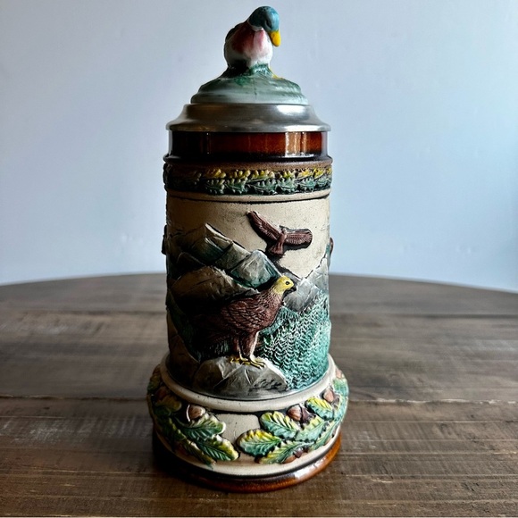 Beyer W. Germany Hand Painted Vintage Limited Edition Beer Stein Duck Rare New - Picture 8 of 10